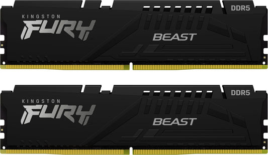 Kingston FURY Beast schwarz DIMM Kit 32GB, DDR5-5200, CL36-40-40, on-die ECC