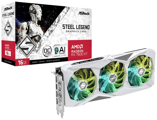 ASROCK Radeon RX 7600 XT Steel Legend White 16GB